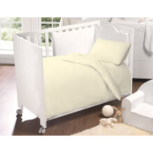 SleepyNights Cotton Rich Cot Bed Fitted Sheet 70 X 140 cm Cream