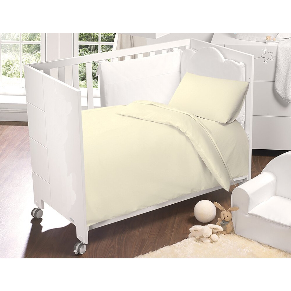 Cotton Rich Cot Bed Fitted Sheet 70 X 140 Cm Cream Sleepynights