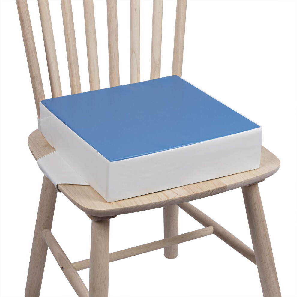 Kalawen Toddler Booster Seat For Dining Chair Thick Increasing Washable Pu Cushion With 2 Adjustable Straps Safety Buckle, Non-Slip Dismountable