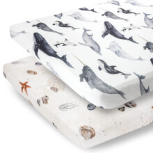 Pobibaby Premium Mini Crib Sheets for Pack N Play & Playards ? Ultra-Soft Cotton Blend, Breathable Baby Bedding, Fits Standard Playard Mattress,