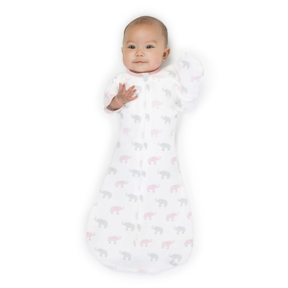 Transitional Swaddle Sack, Baby Swaddles For Newborn With Arms Up Half-Length Sleeves & Mitten Cuffs, Sleep Sack Wearable Blanket, L Amazing Baby