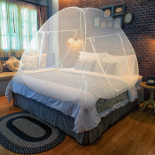 MEKKAPRO Portable Pop Up Mosquito Net, 203x180x160 cm, Folding Mosquito Netting for Twin to King Size Bed (White)