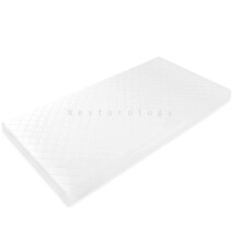 Restorology Baby Infant Crib Mattress Breathable Extra Thick Super Soft Anti Allergy Waterproof With Removable Washable Cover Made In UK - 89 x 38 x 5
