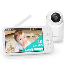Jartoo 2K Video Baby Monitor with Camera and Audio, 3000ft Long Range Baby Monitor, No WiFi 5.5" FHD Screen, ANC Wireless Baby Camera, Baby Watch