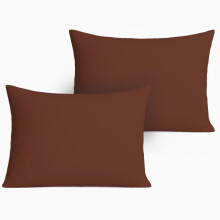 Pobibaby - 2 Pack Premium Toddler Solid Pillowcase - Ultra Soft Jersey Knit - Crib Pillow, Kids Pillow, Travel Pillow Case Cover (Chocolate Brown)