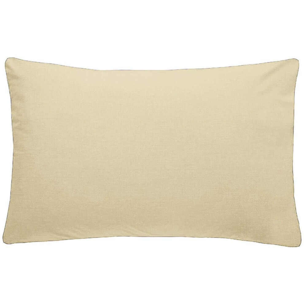 Plain Pollycotton Baby Todler Cot Bed Pillow Pair Cases-40 X 60Cm (Latte) Smartmove