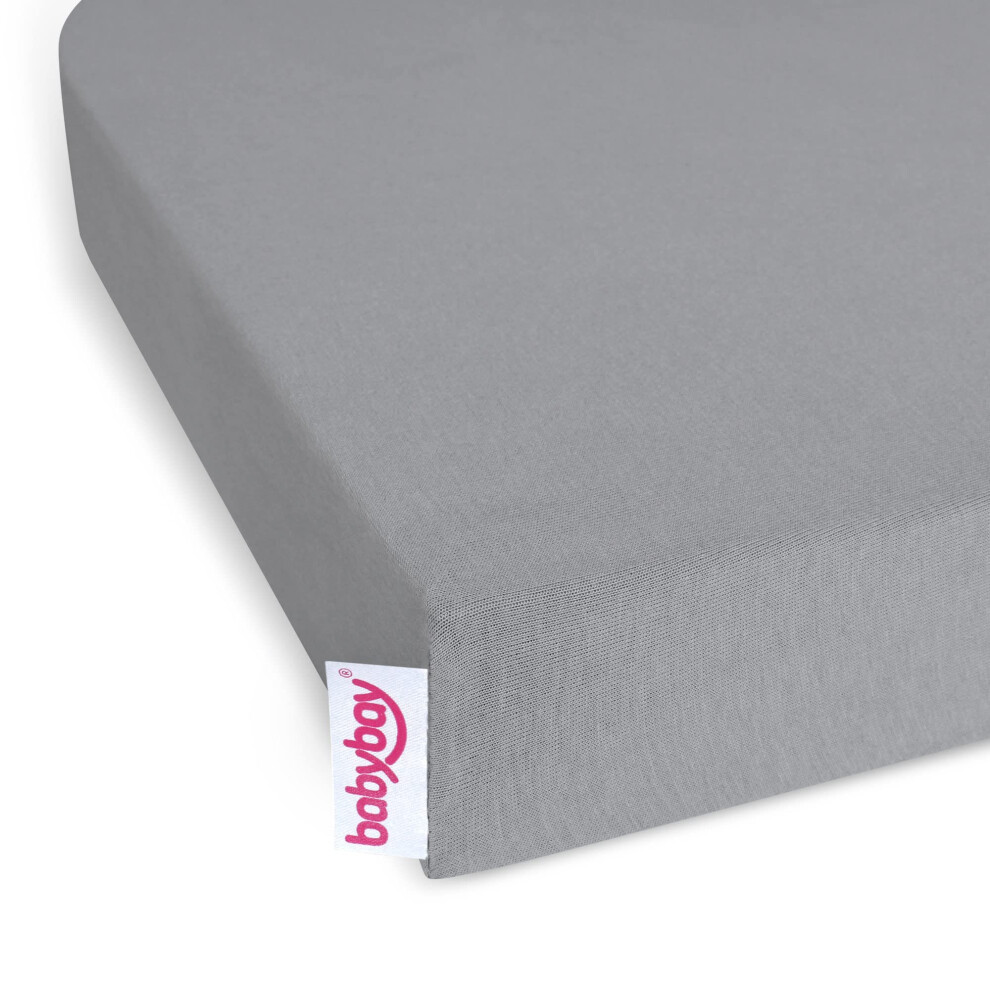Xxl Jersey Cover For Bedside Sleeper Cot, Grey Babybay