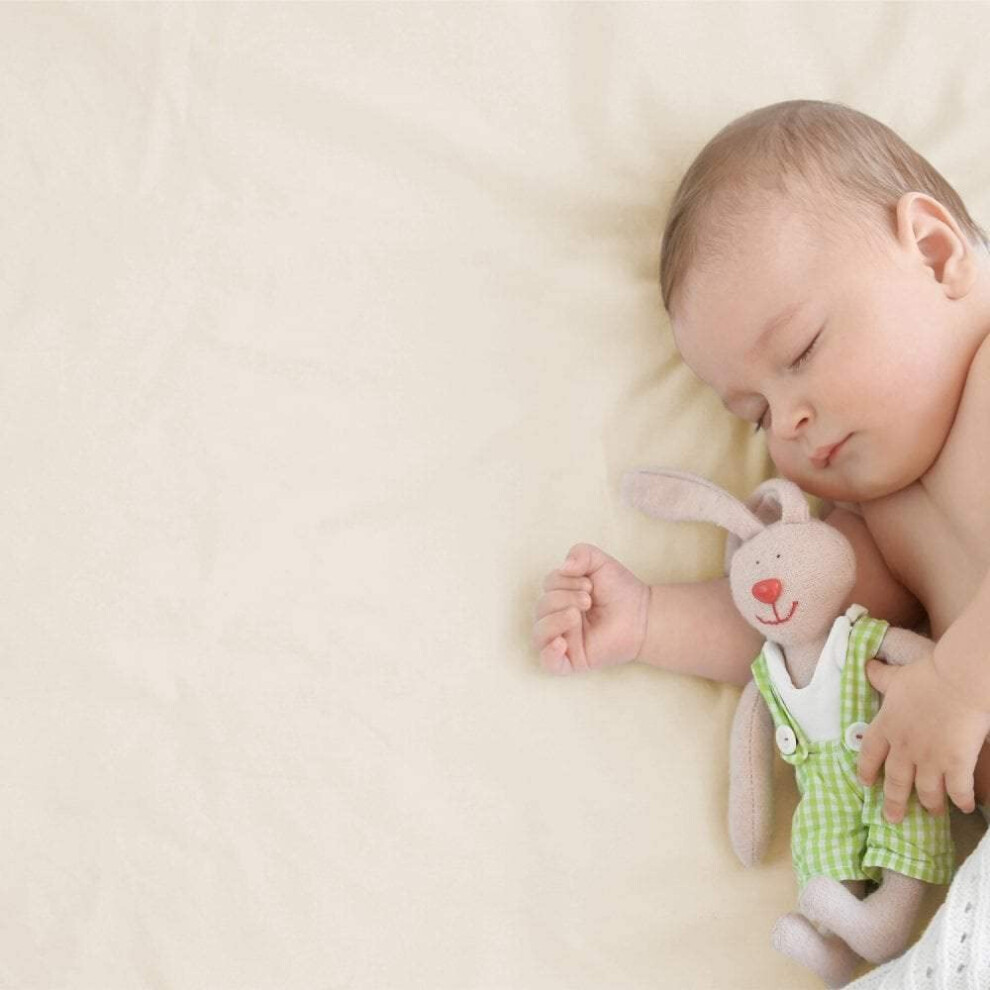 For Your Little One Spacesaver Cot Fitted Sheet 100% Cotton 100X52cm - Pack Of 4 - Cream