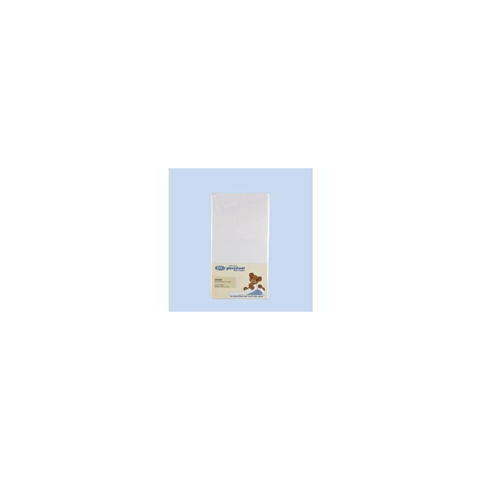 Glovesheet, Large Round End/Moses. Fitted Sheet For Mattress: Up To 78Cm X 33Cm. White Dk Glovesheets
