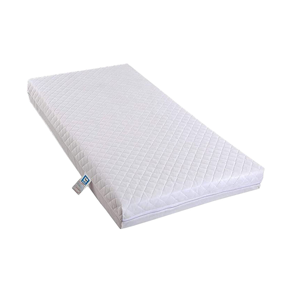 Cot Bed Mattress 140X70x5cm ? Waterproof, Breathable & Hypoallergenic ? Anti-Allergy Baby Mattress With Removable Washable Zipped Cover ? Opulent Home