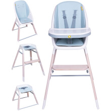 Koo-Di Tiny Taster 3-in-1 Highchair, Toddler Chair & Big Kid Stool, High Chair That Lasts from Weaning to 8 Years, Safe & Comfortable for Babies and