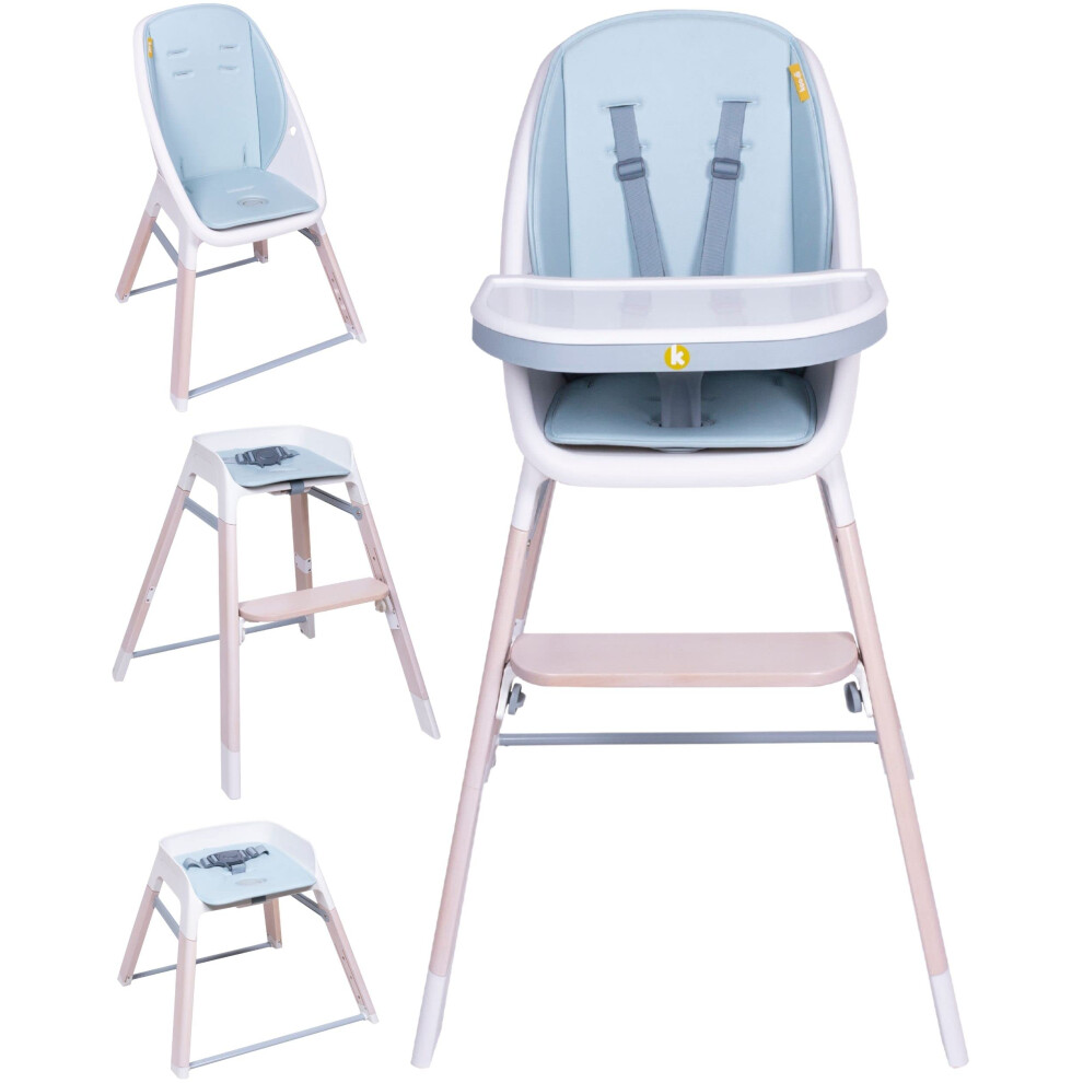 Koo-Di Tiny Taster 3-In-1 Highchair, Toddler Chair & Big Kid Stool, High Chair That Lasts From Weaning To 8 Years, Safe & Comfortable For Babies And