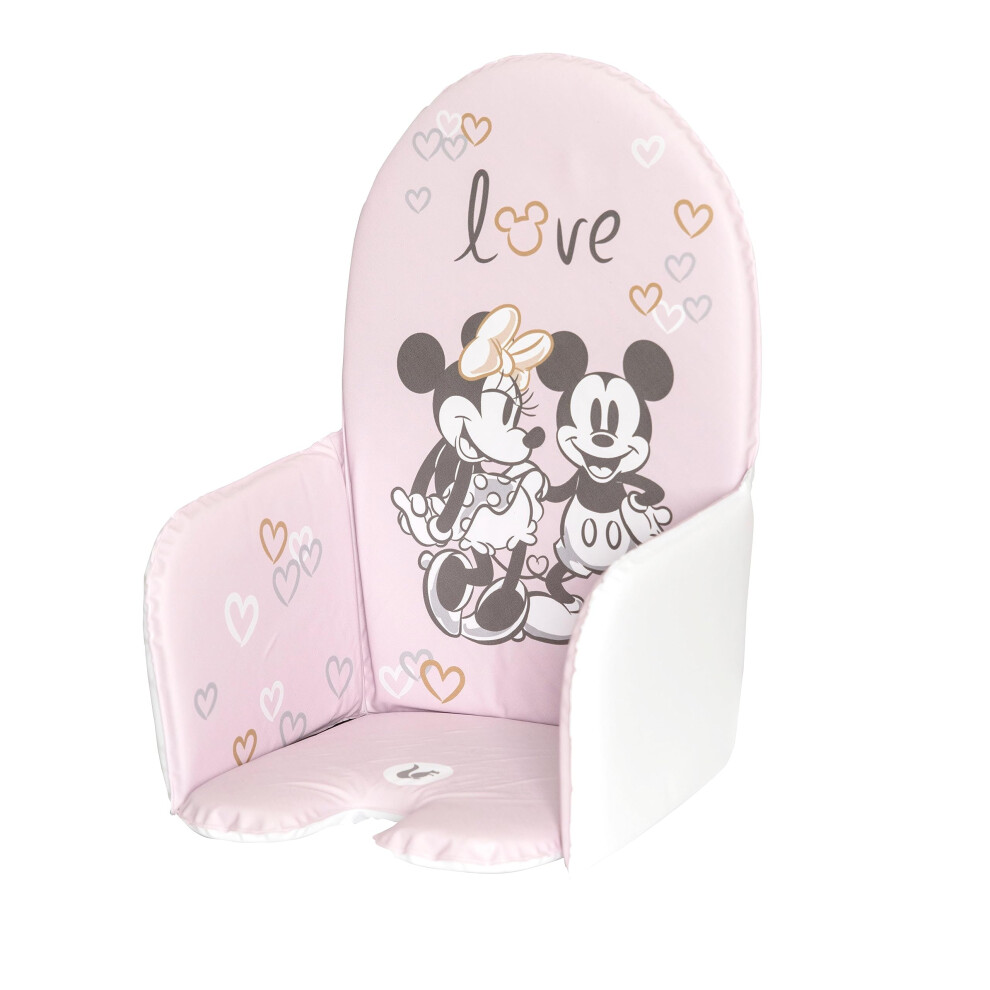 Minnie Pad For High Chair, Universal For High Chairs, With Velcro Fasteners, Lena, (Pastel ) Pink Keeeper