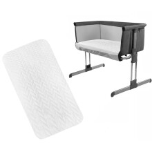 sleepdove Next2Me Mattress for Crib Foam Mattress Compatible Bedside Travel Cot Next to Me with Quilted Cover (90 x 40 x 5 cm)