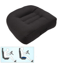 Car Booster Seat Cushion with Ergonomic Groove, Breathable Mesh Height Boost Pad for Car Office Home (Pure Black)