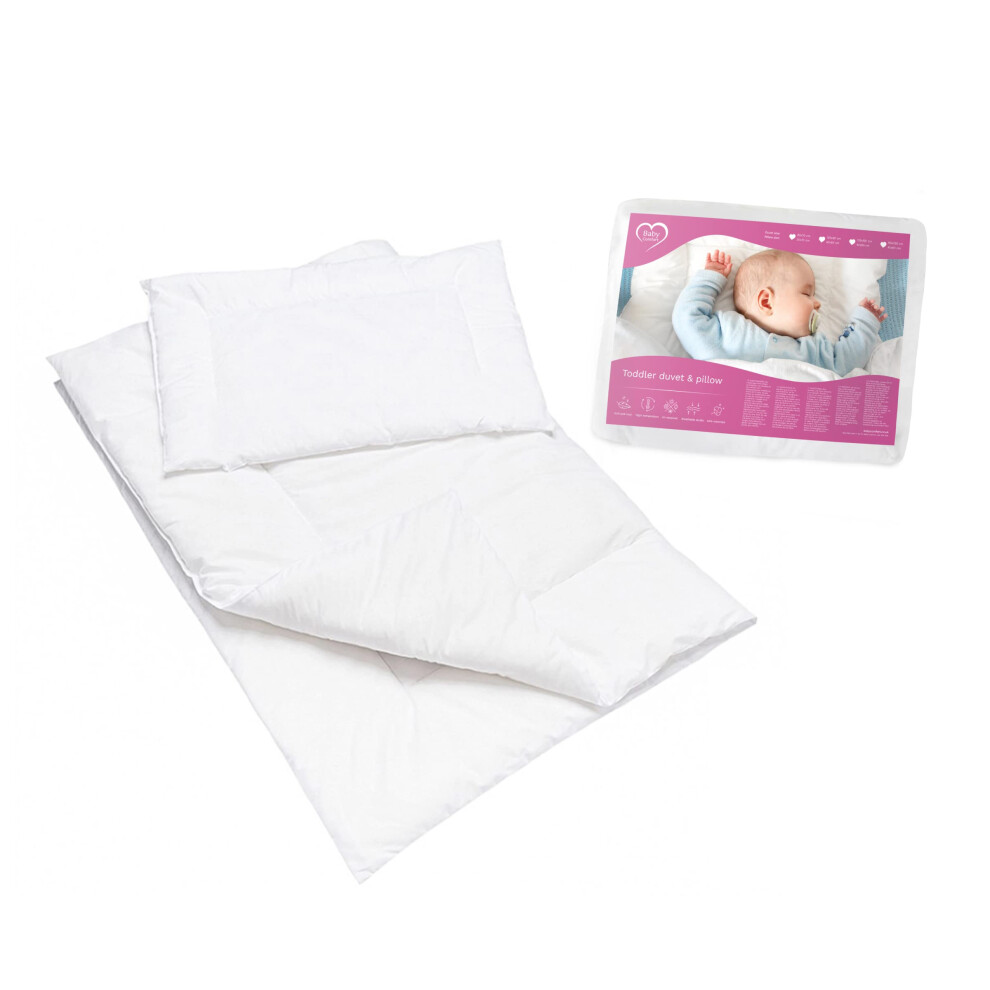 2 Piece Duvet Quilt & Flat Pillow Set For Baby Crib Pram Cradle (80X70 Cm) Baby Comfort