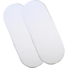 Fitted Cotton Moses Basket Sheets - Pack of 2 White