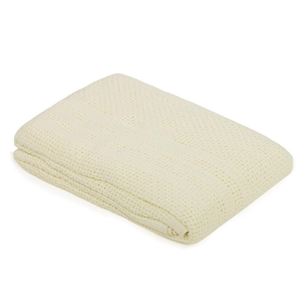 Cot Bed Cotton Blanket (Cream) Cream Junior Joy