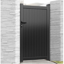 1800mm High Black Aluminium Garden Gate Door (1050mm Wide x 1800mm High)