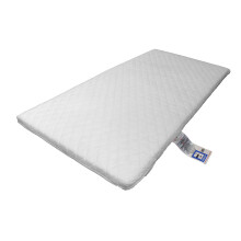 LAURA? Deluxe Hypo-Allergenic Eco Air Flow Quilted Dual Sided Travel Cot Fibre Mattress 119 x 59cm x 5cm Thick British Made