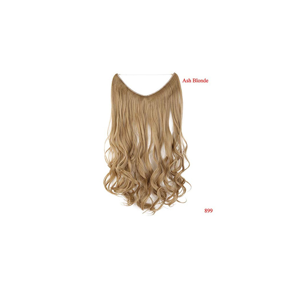 Invisible Wire Hair Extensions 20 Inches Synthetic Hairpiece for Instant Volume and Natural Blend