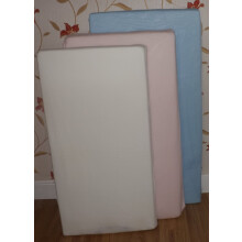 2 x Travel Cot 104 x 71 Fitted Sheets - Premium Quality 100% Cotton - Pink