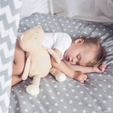 For Your Little One Crib Jersey Fitted Sheets 100% Cotton 40x90cm - Fits All Models - Pack of 2 - Grey with White Stars