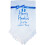 Personalised Gift Message Blue Baby Shawl Blanket (Blue Footprints) 1