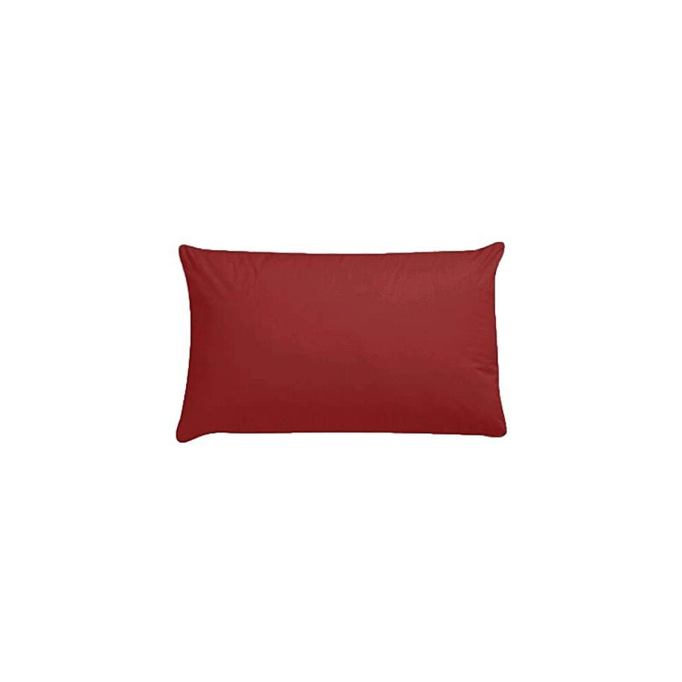 Plain Pollycotton Baby Todler Cot Bed Pillow Pair Cases-40 X 60Cm (Red) Red Smartmove