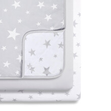 Sn?z 3 Piece Crib Bedding Set ? 100% Jersey Cotton ? Grey & White Blanket and Crib Sheets ? Star