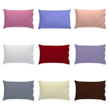 Plain Cot Bed Pillow Case Only for Baby Toddler - Poly Cotton Fabric 1 Piece Pillow Cover Size 40 x 60 cm (Purple)