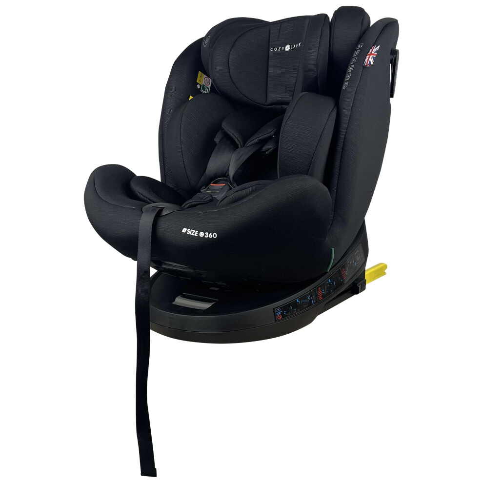 Apollo I-Size 360 Rotation Spin Car Seat, 40-150Cm (Birth To 12 Years), Rear & Forward Facing, Isofix & Top Tether, Quick Release Top Cozy N Safe