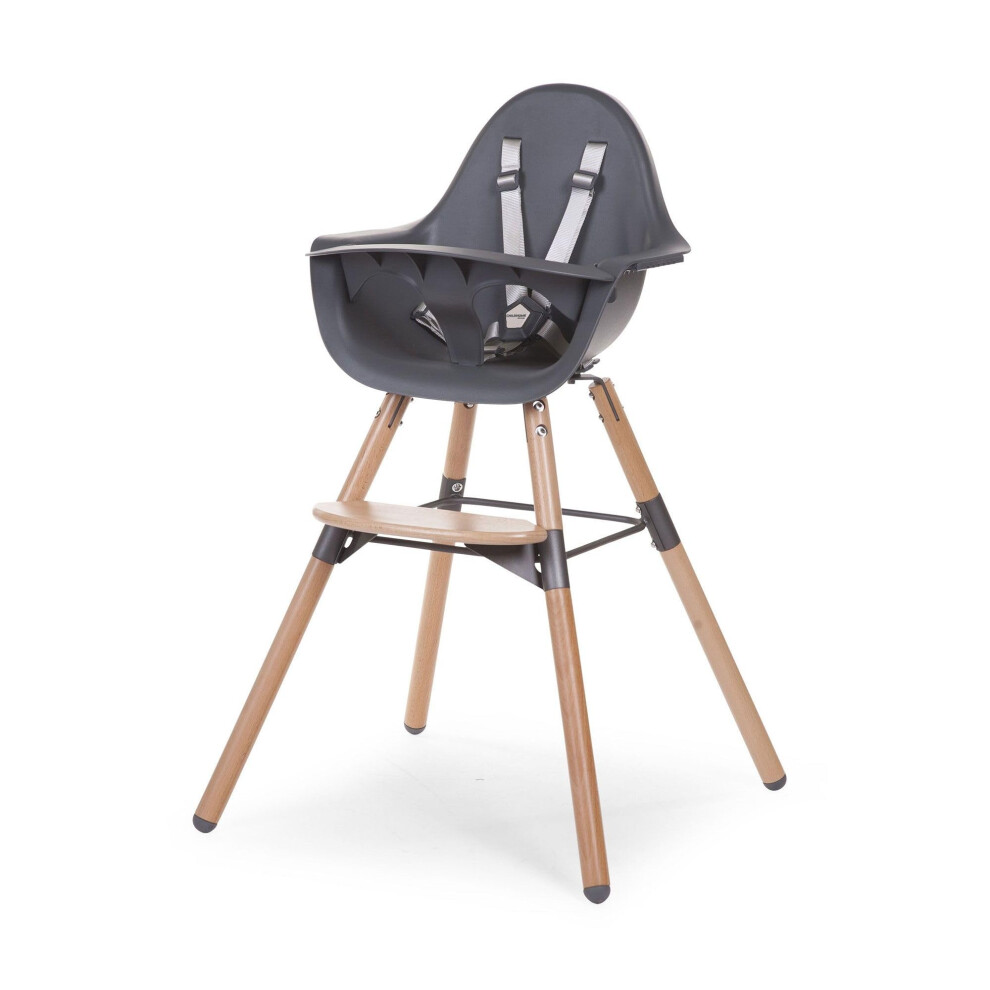 Childhome , Baby/Child High Chair, Evolutive, From 6 Months Up To 6 Years, Height Adjustable, 5 Point Harness, Many Accessories, Compatible With Evolu