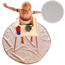 Babycurls Large High Chair Baby Splash Mat 130cm Kitchen Floor Covering Protector Waterproof & Anti Slip for Under Highchair to Catch Food from Messy