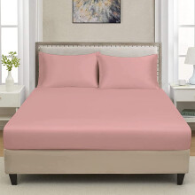 Extra Deep Luxuary Fitted Sheet 25cm Mattress Sheets 50% Cotton 50% Polyester By JRI? (Double, Baby Pink)