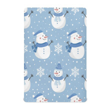 Christmas Snowman Snowflakes Crib Sheets for Boys Girls Pack N Play Sheet Soft Breathable Mini Crib Sheets 39" x 27"