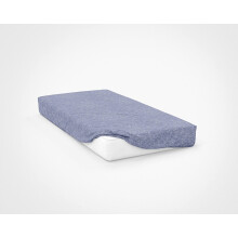 NightComfort 100% Jersey Cotton Knitted Cot Bed Fitted Sheet Mattress Cover, Light Blue, 120cm x 60cm (Cot/Travel Cot Size)