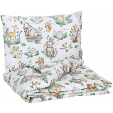 Babymam Baby Bedding Set 120x90 Pillowcase Duvet Cover 2pc Fit Cot Animals in the Forest