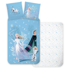 Disney Frozen Bedding Set, Reversible Duvet Cover 100 x 135 cm + Pillowcase 40 x 60 cm, 100% Cotton