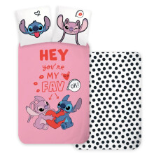 Brandmac Stitch & Angel Bedding Set for Babies or Small Bed, Duvet Cover 100 x 135 cm + Pillowcase 40 x 60 cm, 100% Cotton