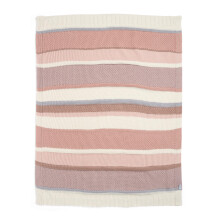 Mamas & Papas Nursery Small Knitted Blanket, Pink Block, 70 x 90 cm