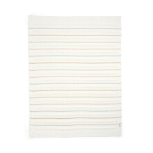 Mamas & Papas Nursery Small Knitted Blanket, Neutral Stripe, 70 x 90 cm