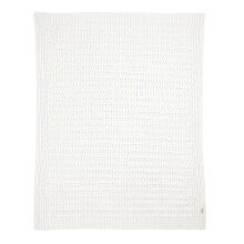 Mamas & Papas Nursery Small Knitted Blanket, White Stripe, 70 x 90 cm