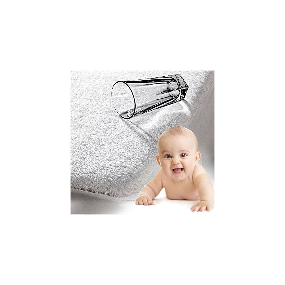 New Waterproof Cot Bed Mattress Protector Sheet Washable 140X70 Thelittles24