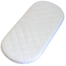 Moses Basket Memory Foam Mattress - Mothercare Baby Mattress | Pram Moses Basket Crib | Microfiber Fits | Pram Oval Shaped Bassinet Baskets with