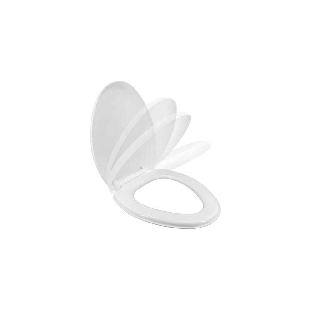 Soft Close Toilet Seat White With Nonslip Bumpers, Universal Fit, Durable Scratchresistant Surface 9113335460997