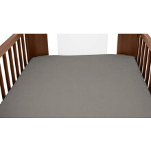 Terry Towelling Fitted Sheet 140x70cm Nursery Baby Cot/Cotbed/Mattress (Grey)
