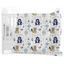 Baby 6PC Bedding Set Pillow Duvet Fit Cot 120x60 BOHO Animals Navy