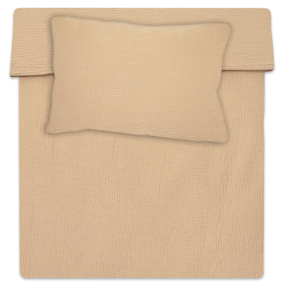 Totsy Baby Muslin Cot Bed Duvet Cover Set 90X120cm - Cotton Toddler Quilt Covers For Girl And Boy Set Comforter Cover 90 X 120 Cm And Pillowcase 60X40