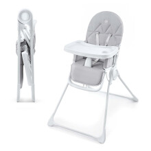 Kinderkraft BINCI Children's High Chair, Baby Chair, Lightweight and Foldable with Tray, Footrest and 5-Point Harness, Ideal for Small Spaces and